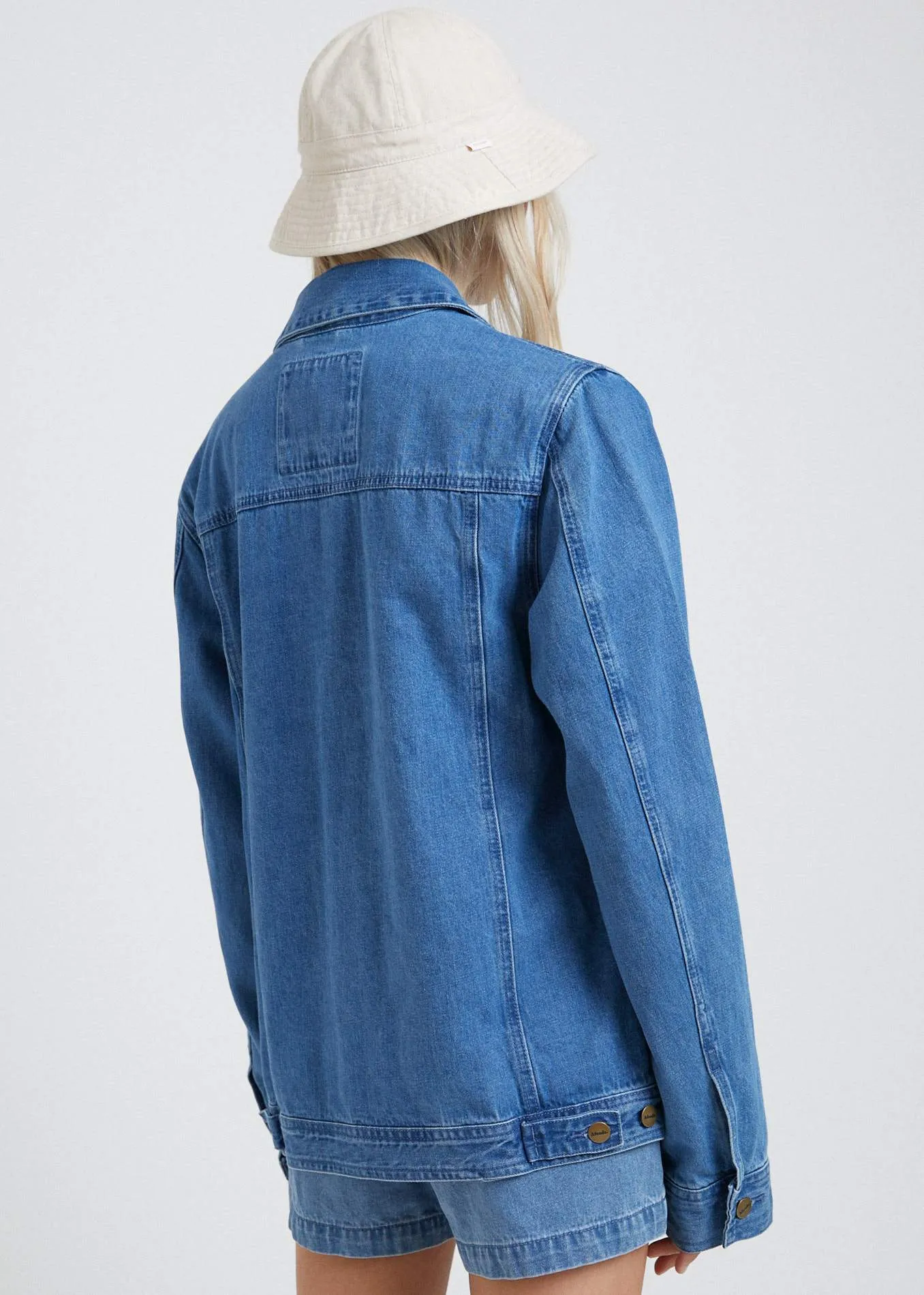 Afends Unisex Overtime - Unisex Hemp Denim Jacket - Classic Blue