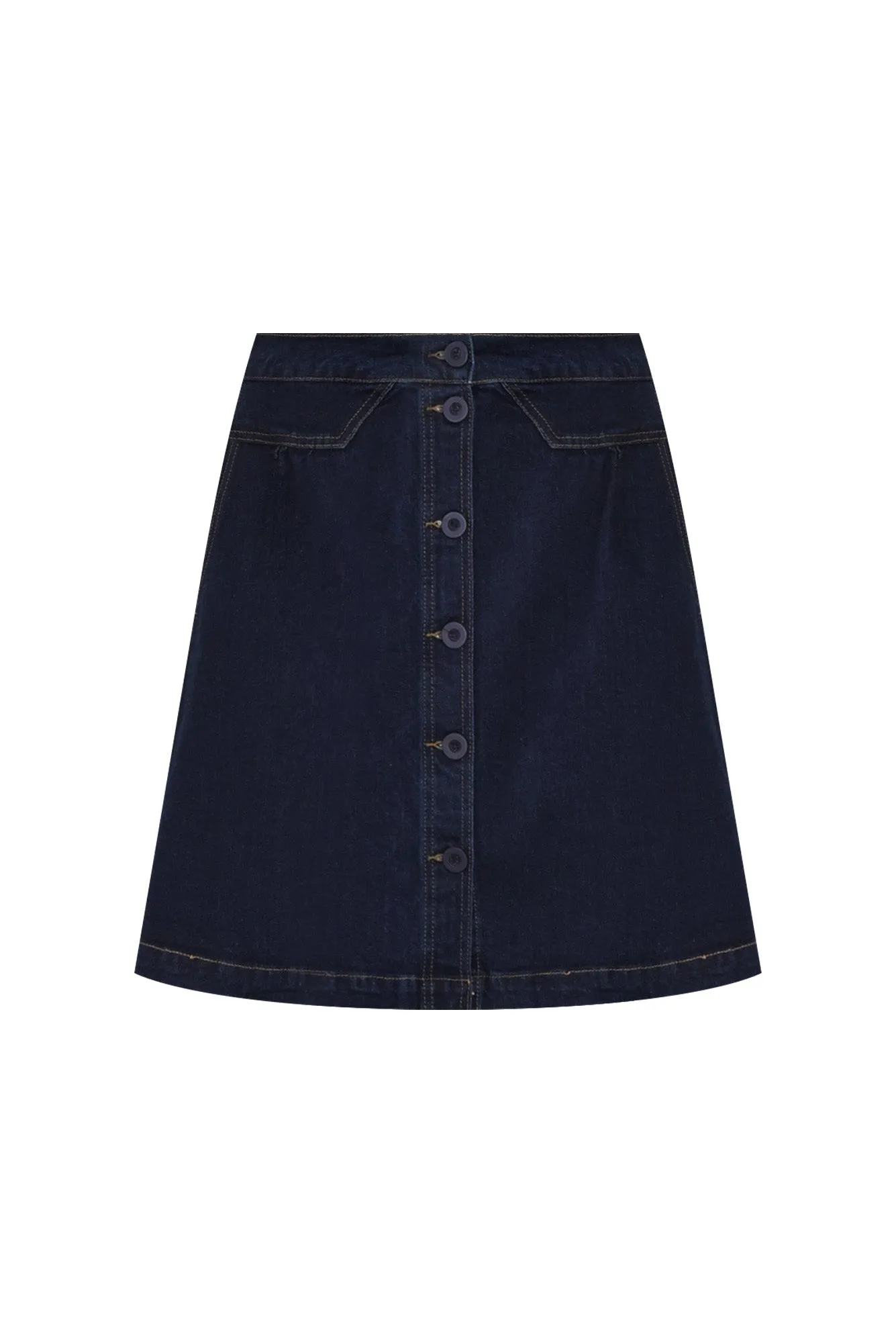 Amanda Dark Blue Stretch Denim Skirt