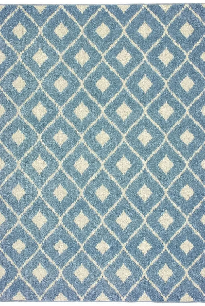 Barbados 5502B Blue Ivory Rug