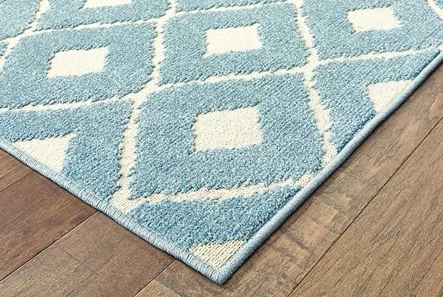 Barbados 5502B Blue Ivory Rug