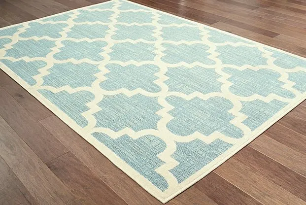 Barbados 6437J Blue Ivory Rug