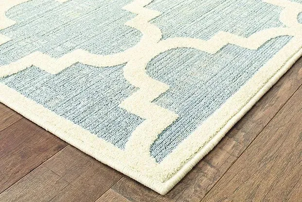 Barbados 6437J Blue Ivory Rug