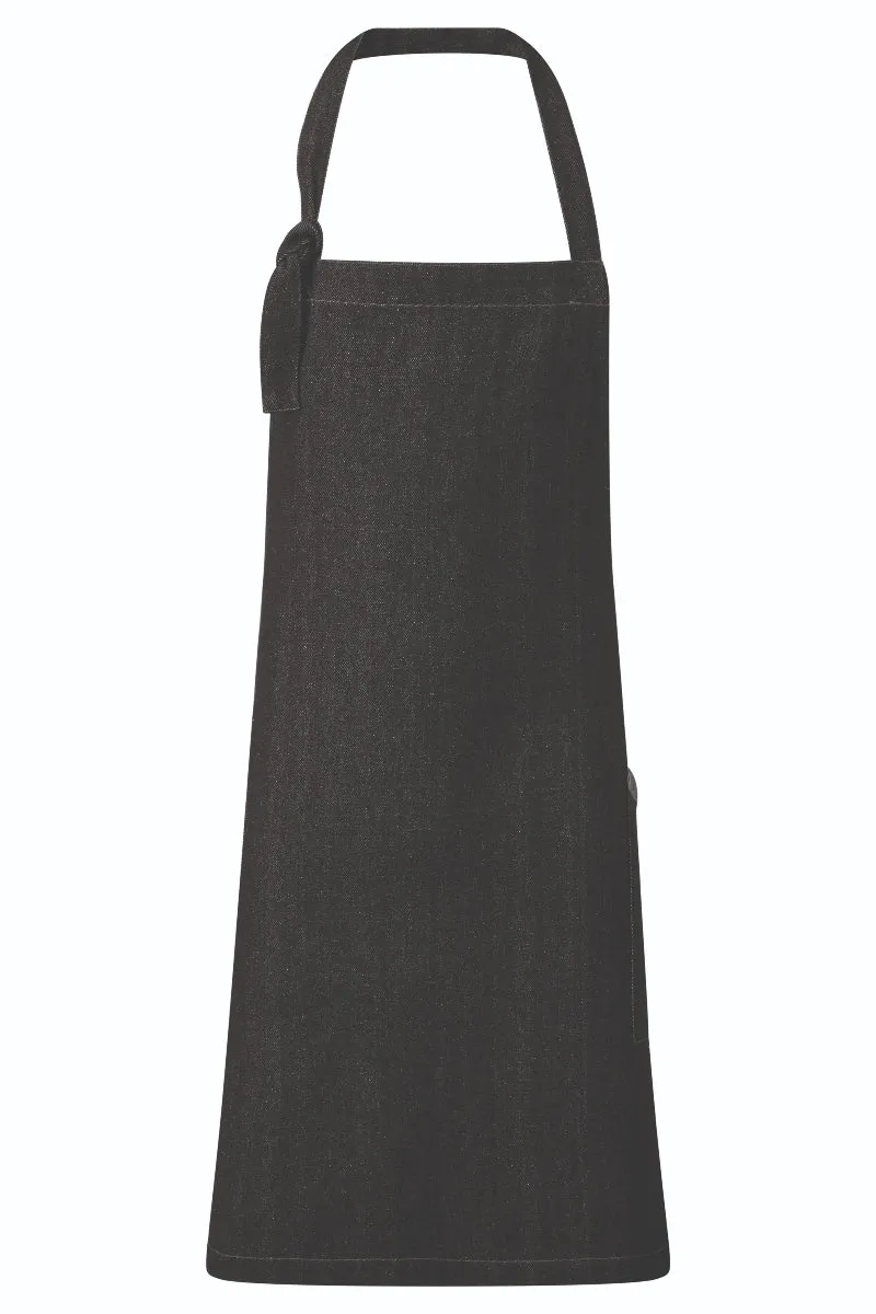 Black Denim ‘Regenerate’ Sustainable Bib Apron (2 Pockets)