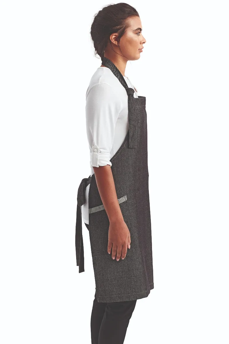 Black Denim ‘Regenerate’ Sustainable Bib Apron (2 Pockets)