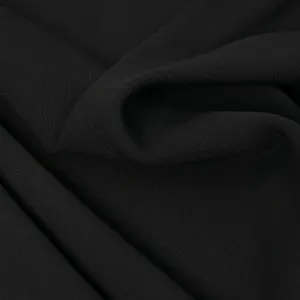 Black Wool Viscose Blended Fabric 1864