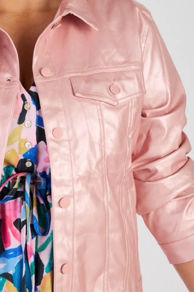 Brigitta Pink Metallic Jacket