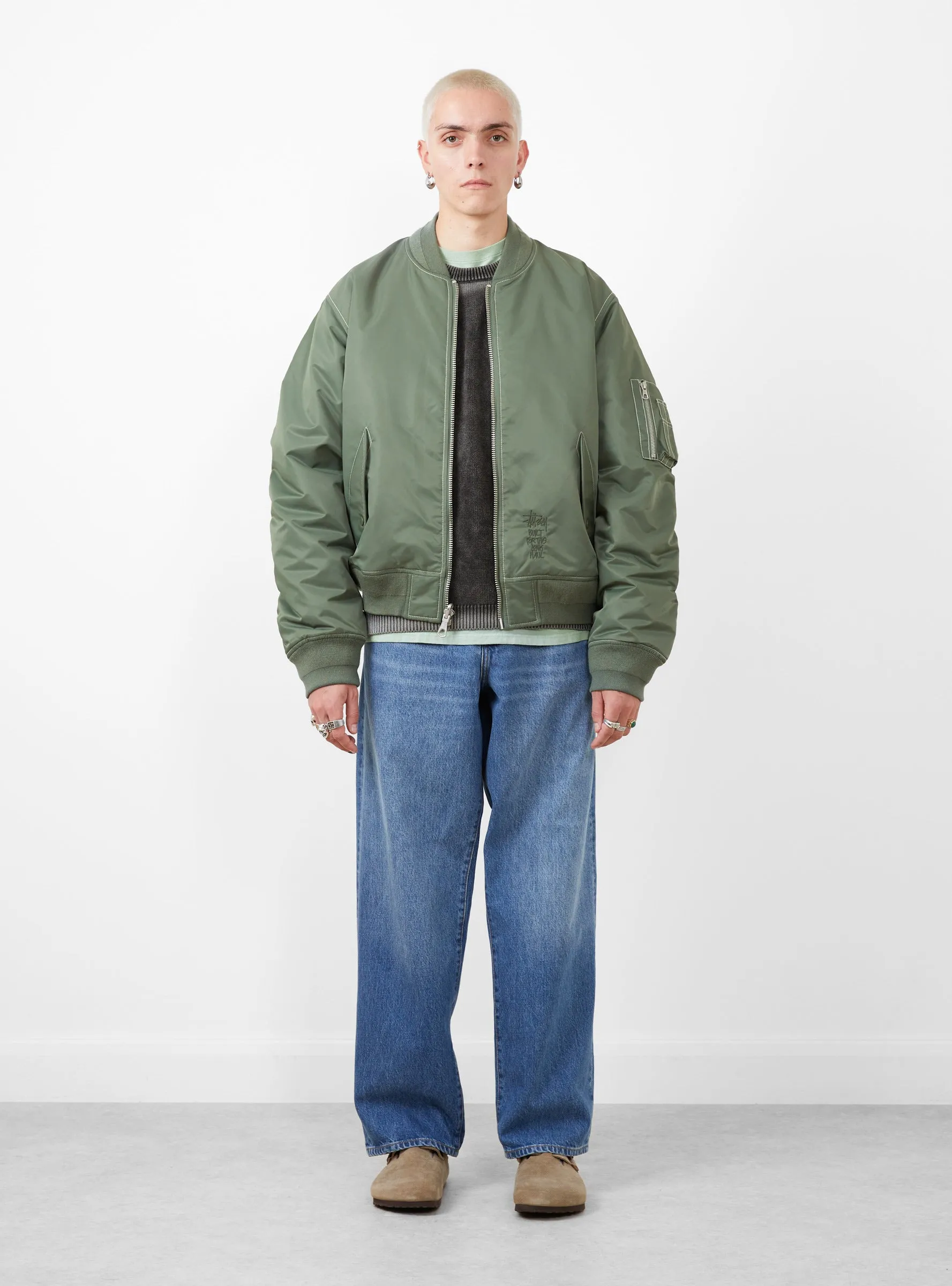 Built Bomber Jacket Green