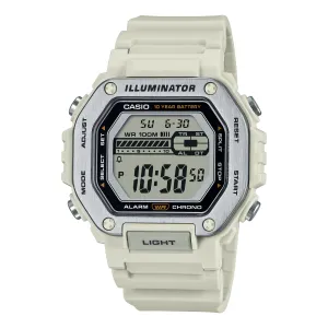 Casio Digital Dual Time Light Grey Resin Band Watch MWD110H-8A MWD-110H-8A