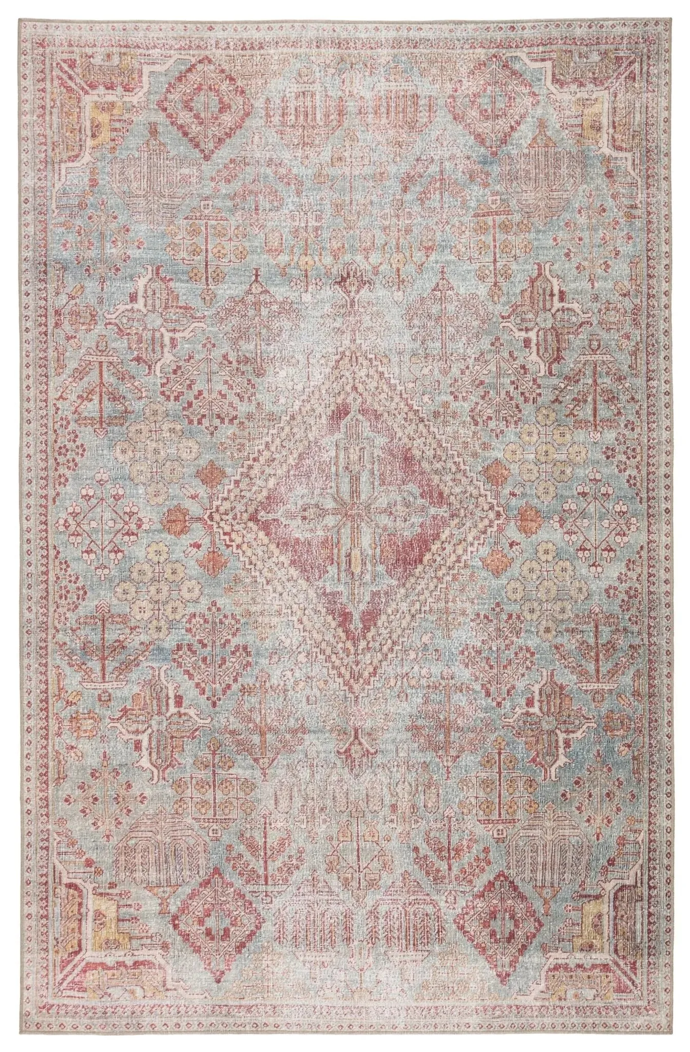 Chateau CHT05 Sky Blue/Pink Rug