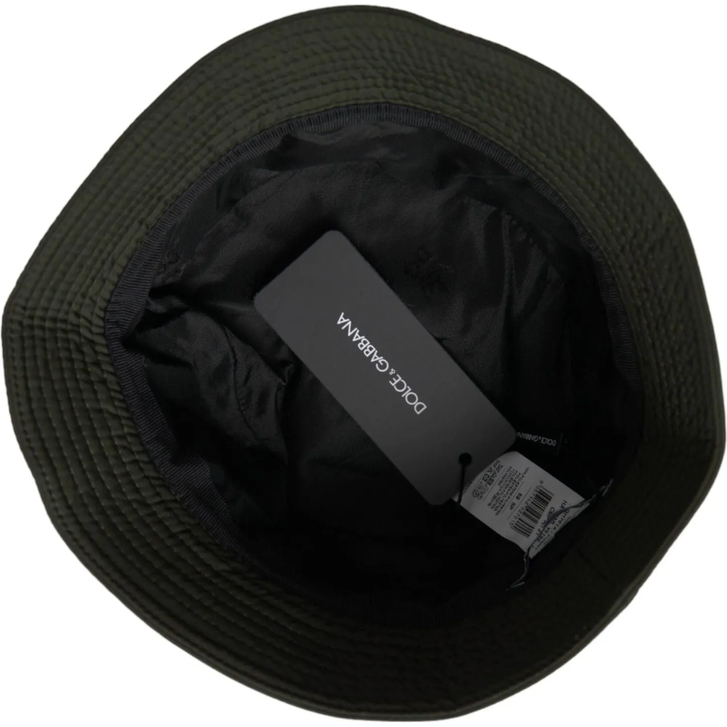 Dolce & Gabbana Army Green Polyester Cap Bucket Hat Men