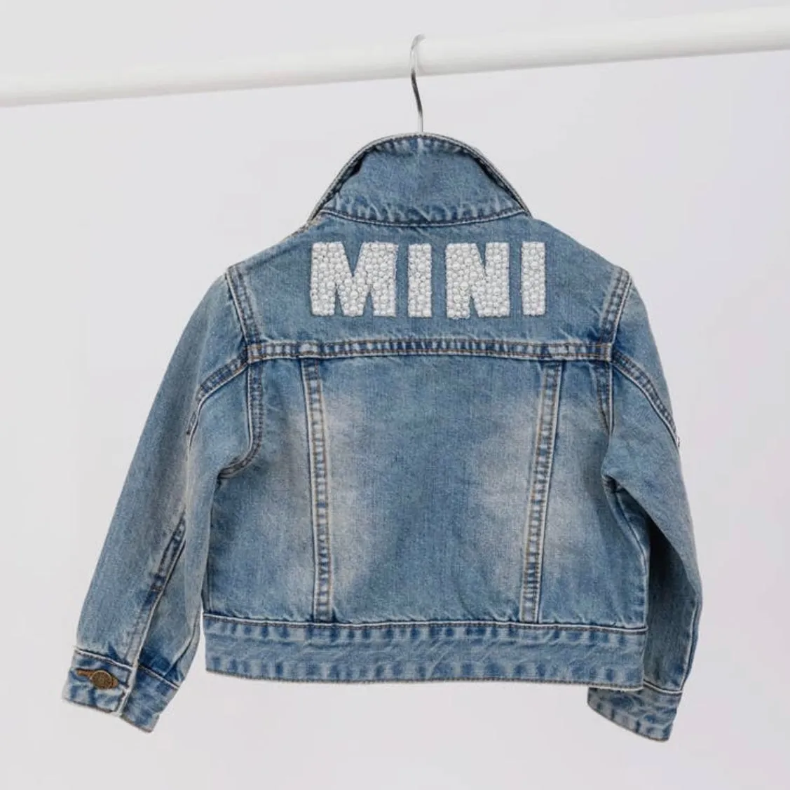 Girls "Mini" Denim Beaded Jacket