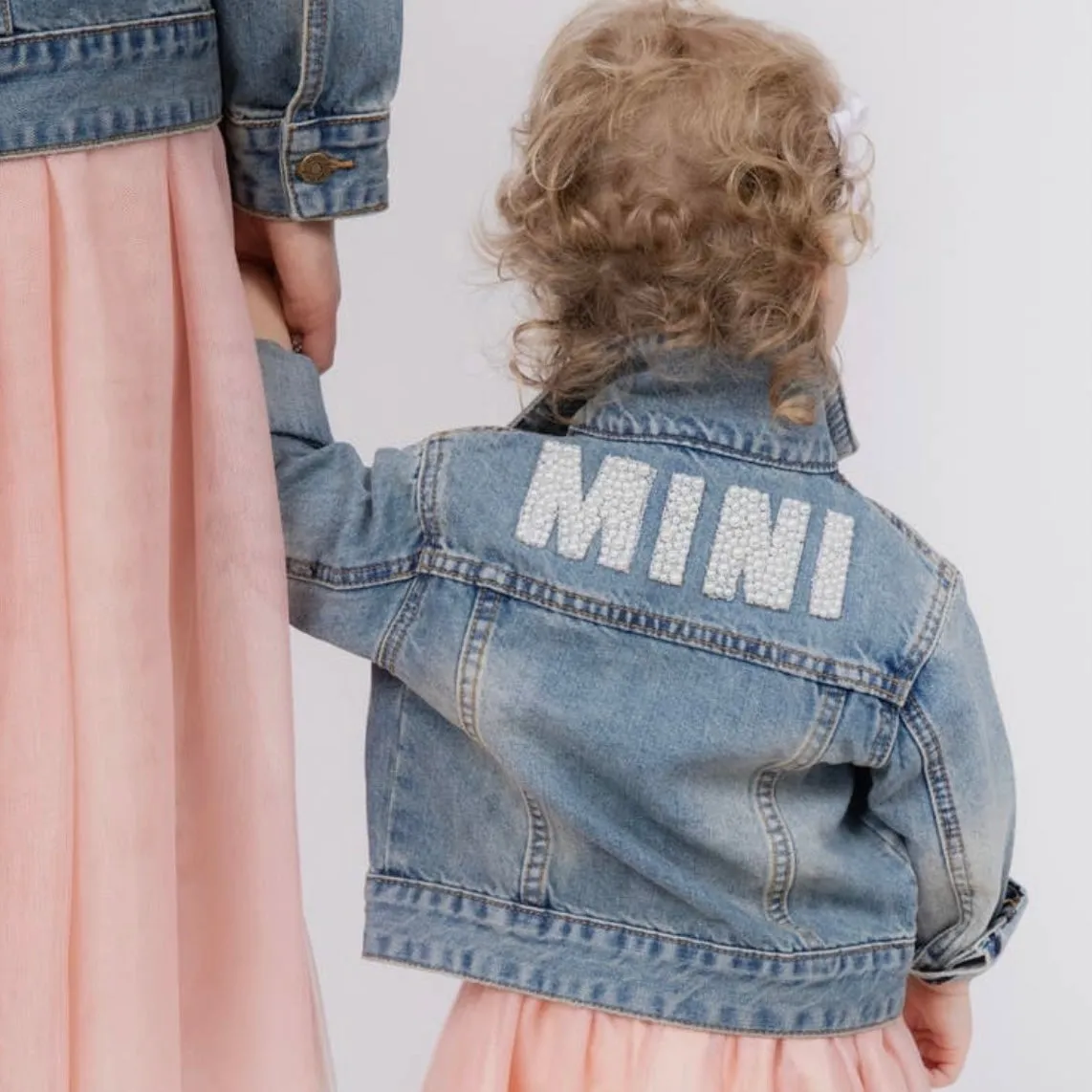 Girls "Mini" Denim Beaded Jacket