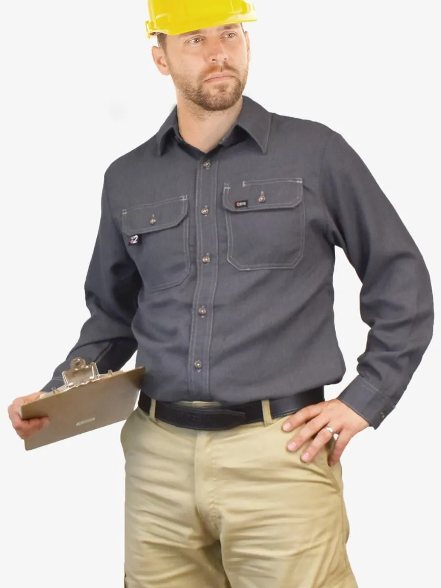 IFR Men's Gray FR Westex® DH Air 5.5 Oz Deluxe Work Shirt DHPGY650