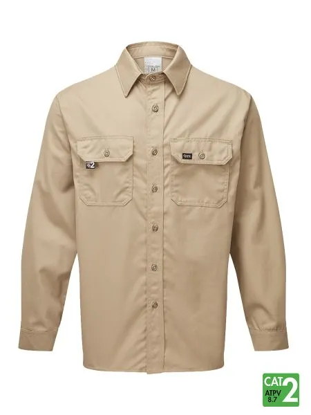 IFR Men's Khaki FR UltraSoft® 7 oz Deluxe Work Shirt UPK650