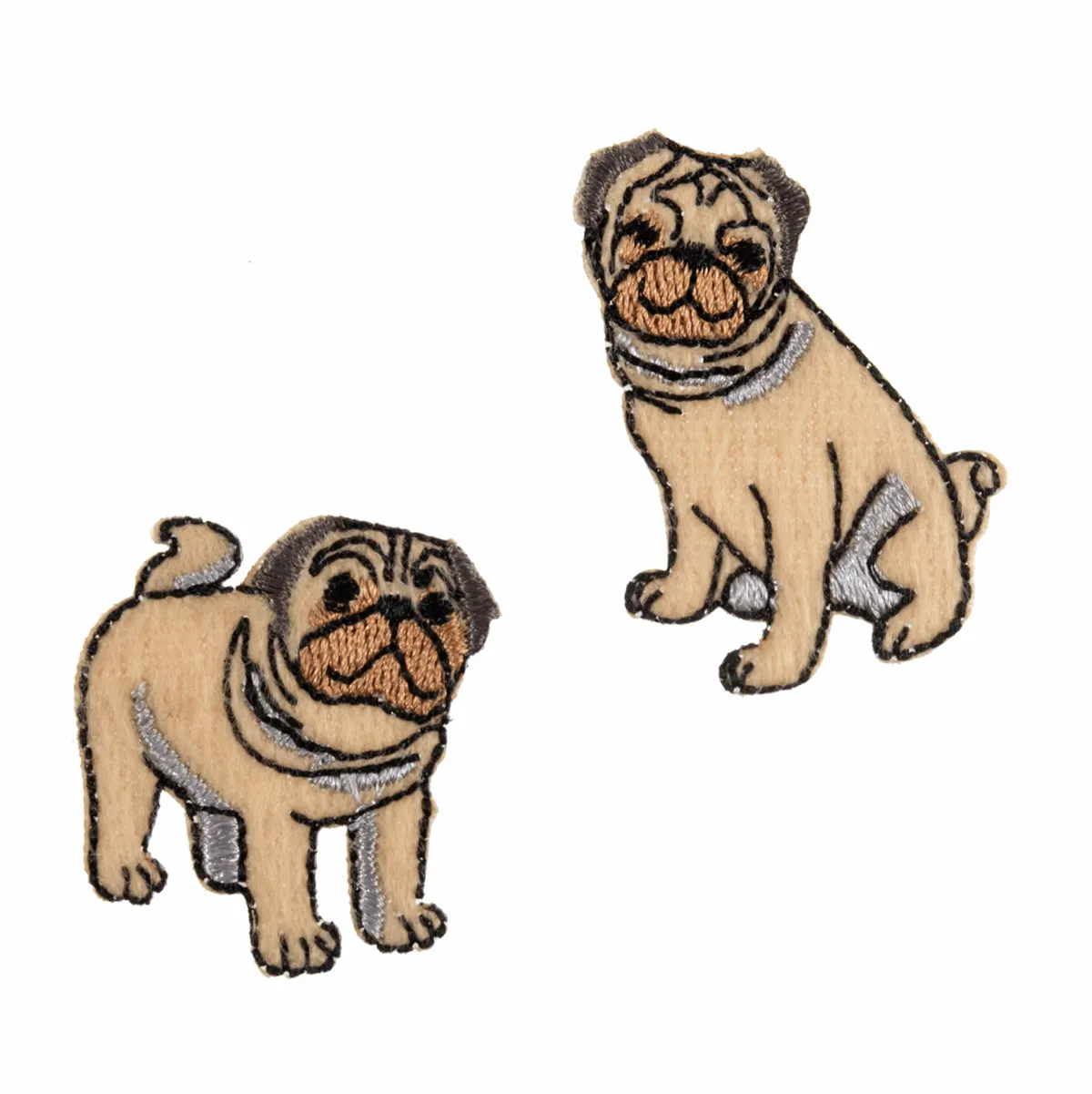 Iron-On/Sew On Motif Patch - Pugs