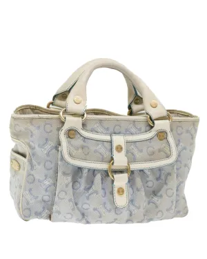 Light Blue Canvas Hand Bag with Macadam Pattern