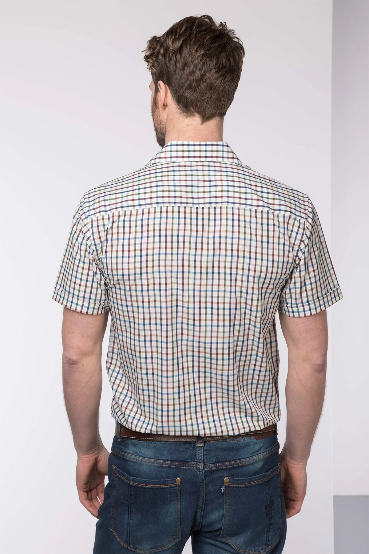 Men's Short Sleeved Check Shirts