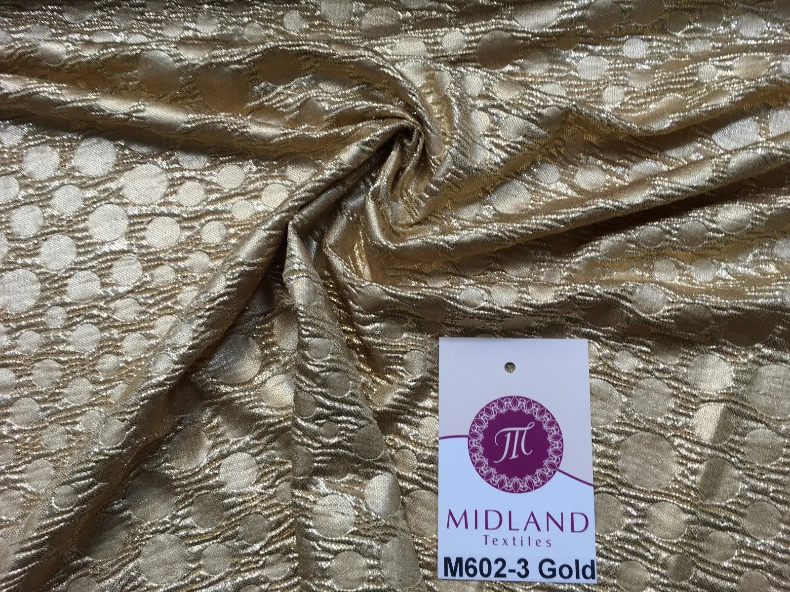 Metallic  Foil Lame Fabric 1 way stretch 58" wide M602 Mtex