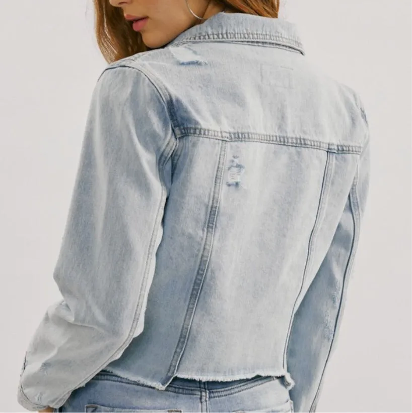 Nashville Light Wash Fitted Denim Jacket