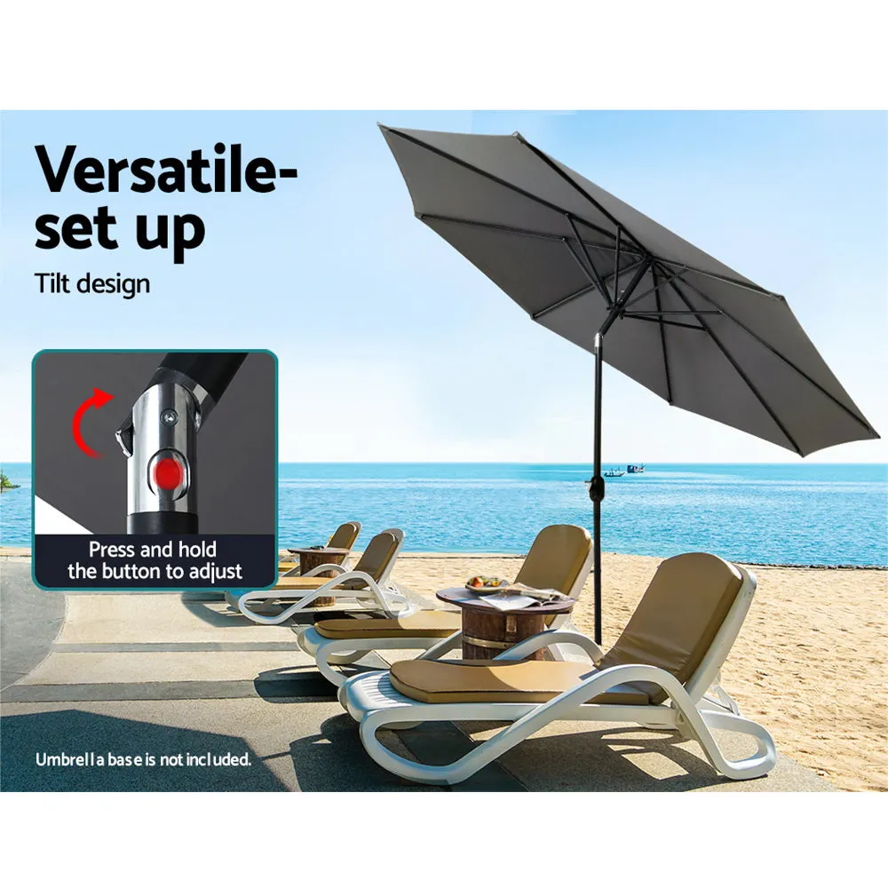 Outdoor Umbrella 3m Tilt - Charcoal