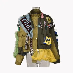 Pre Order:  Patches Sequins and Laces Collage Jacket