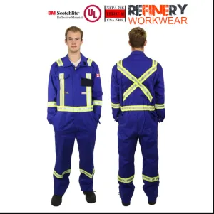 Royal Blue Premium FR Coveralls W/CSA Striping