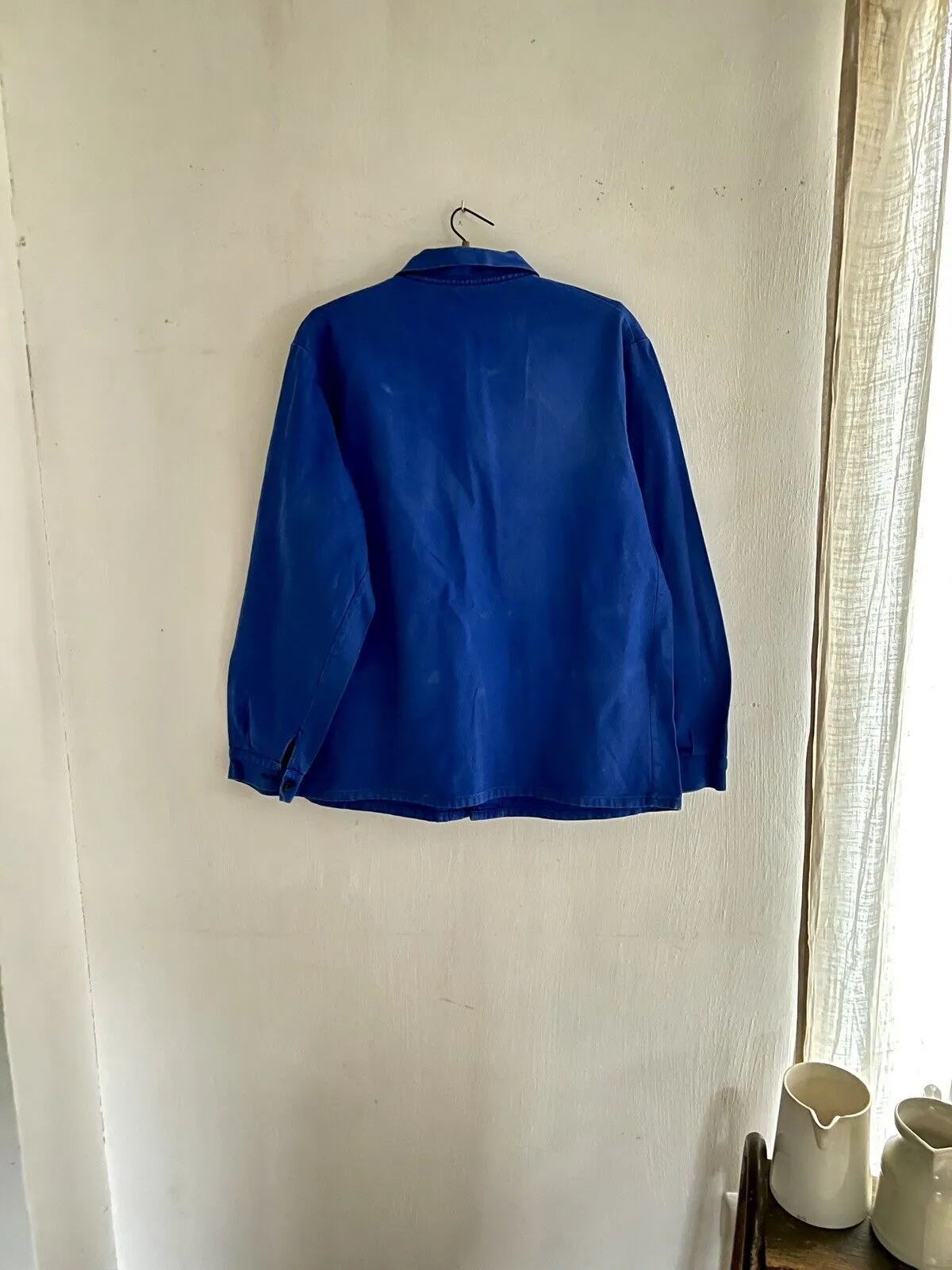 Vintage French BLEU DE TRAVAIL jacket WORK WEAR INDIGO BLUE SNCF c1960