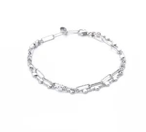 Women's  925 Silver Charm Bracelet Adjustable Length 17cm-20cm | Multi-strands Italian Made